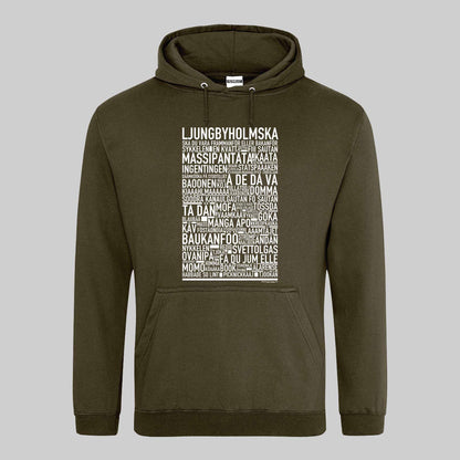 Ljungbyholmska Dialekt Text Hoodie