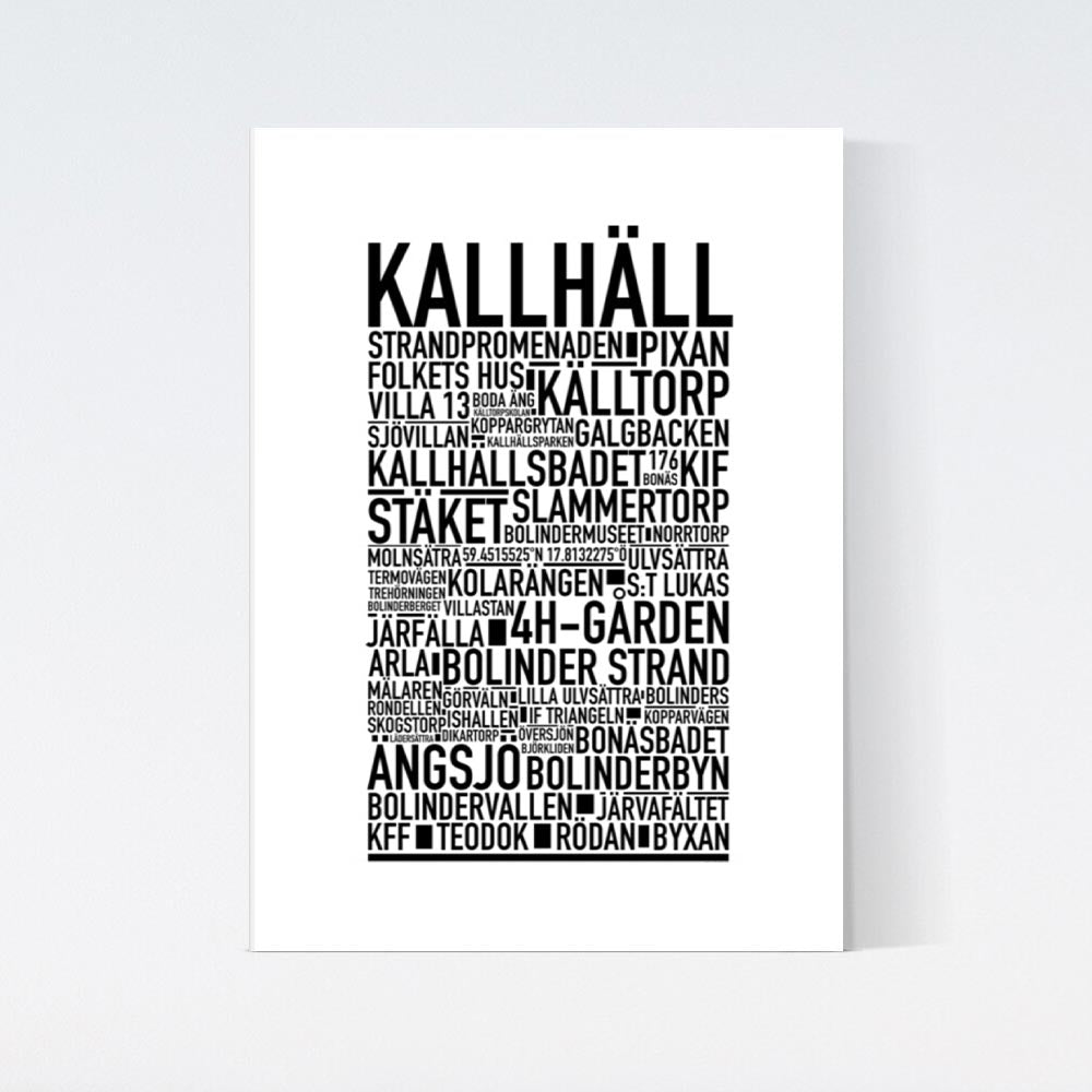 Kallhäll Text Poster