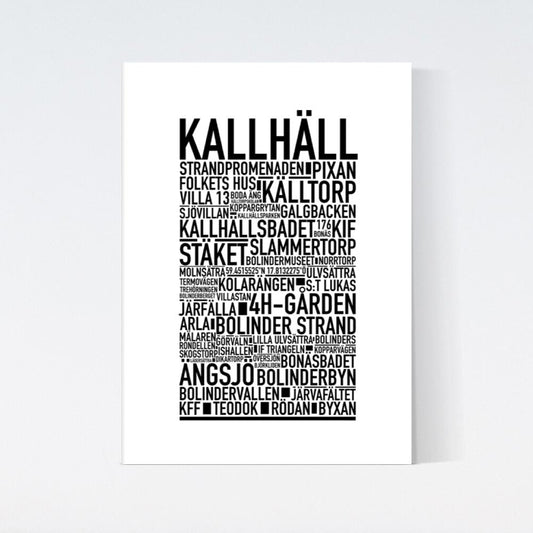 Kallhäll Text Poster