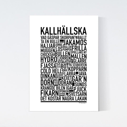 Kallhällska Dialekt Text Poster