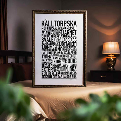 Kålltorpska Dialekt Text Poster