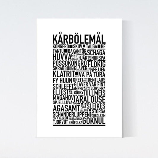 Kårbölemål Dialekt Text Poster