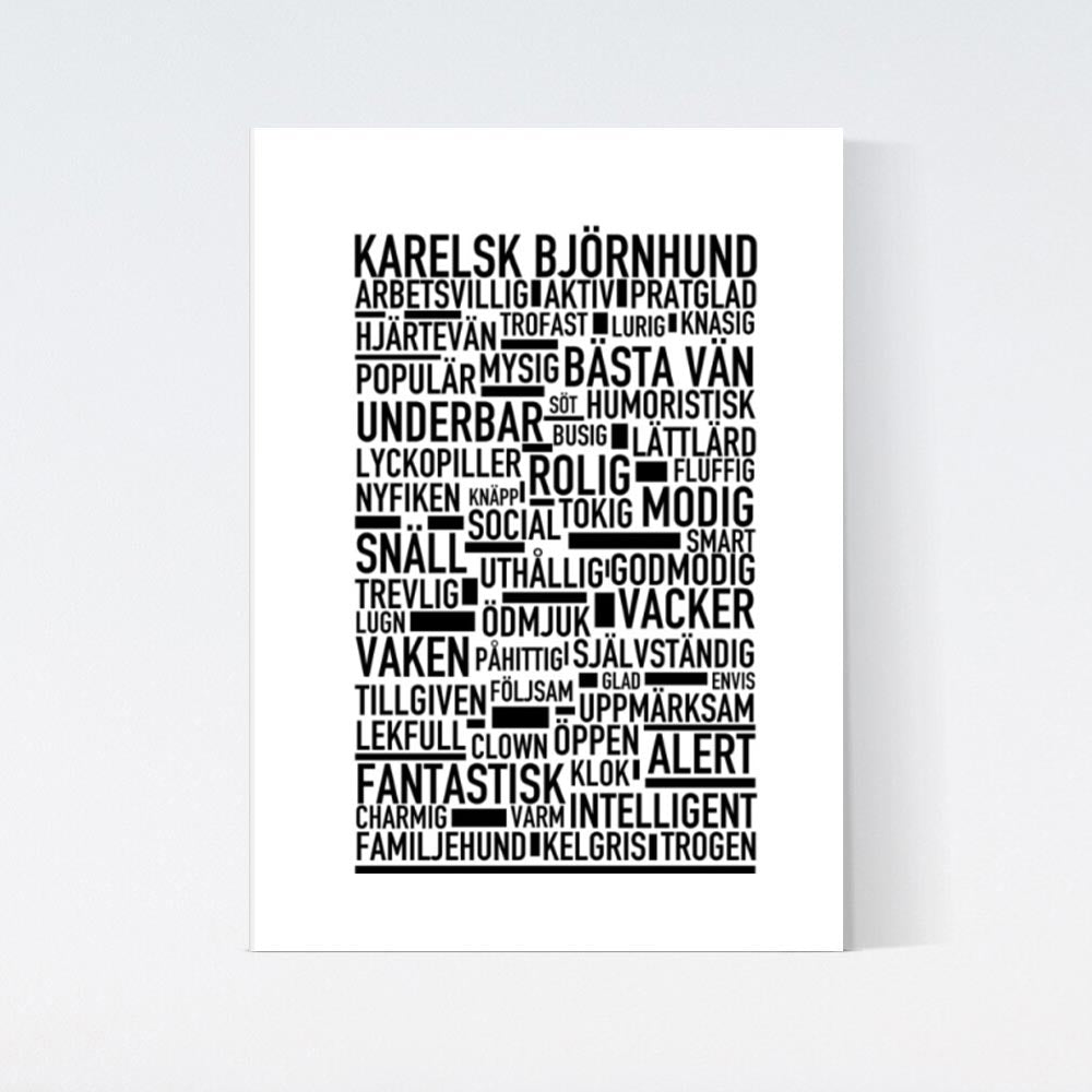 Karelsk Björnhund Text Poster