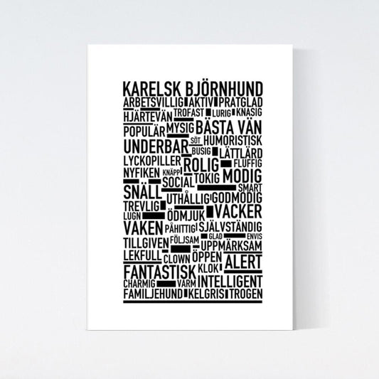 Karelsk Björnhund Text Poster