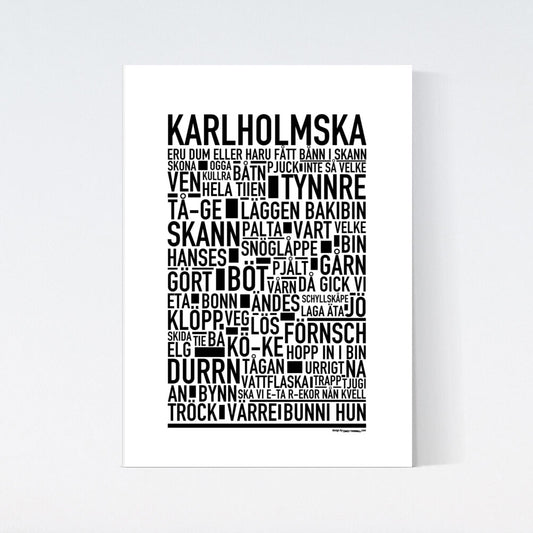 Karlholmska Dialekt Text Poster