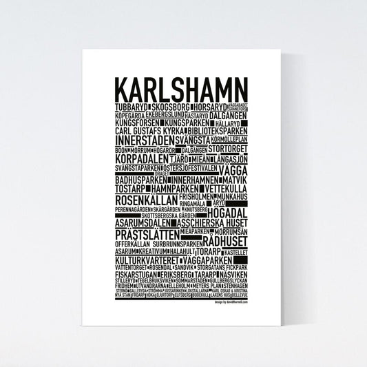 Karlshamn Text Poster