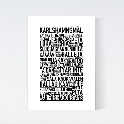 Karlshamnsmål Dialekt Text Poster