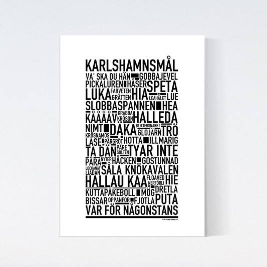 Karlshamnsmål Dialekt Text Poster