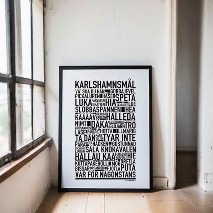 Karlshamnsmål Dialekt Text Poster