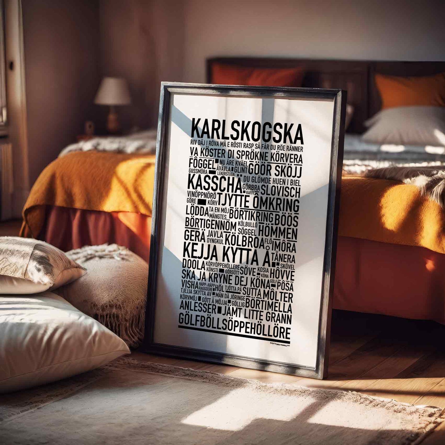 Karlskogska Dialekt Text Poster