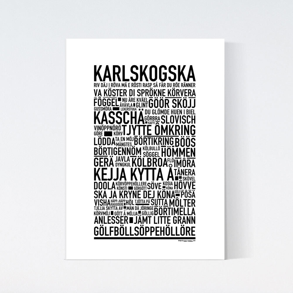 Karlskogska Dialekt Text Poster