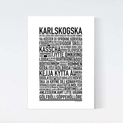 Karlskogska Dialekt Text Poster