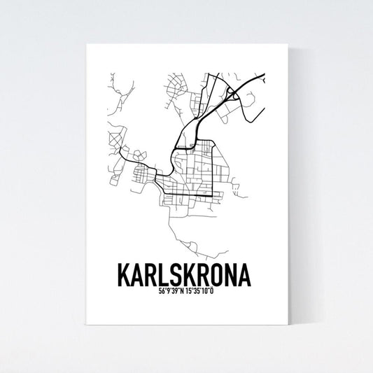 Karlskrona Karta Poster