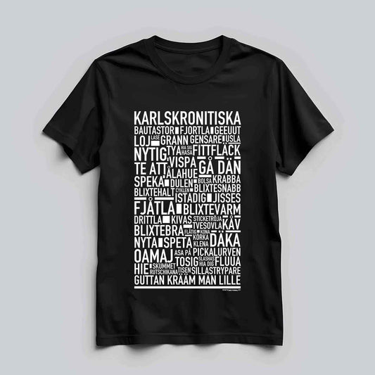 Karlskronitiska Dialekt Text T-shirt