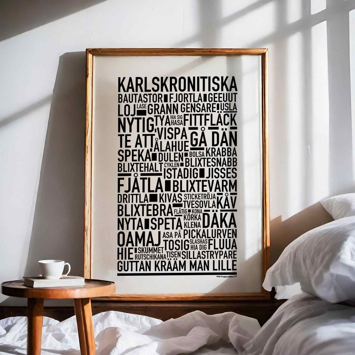 Karlskronitiska Dialekt Text Poster