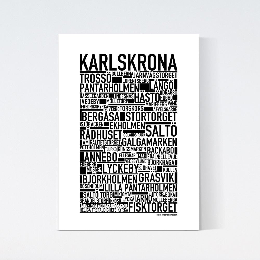 Karlskrona Text Poster