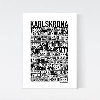 Karlskrona Text Poster