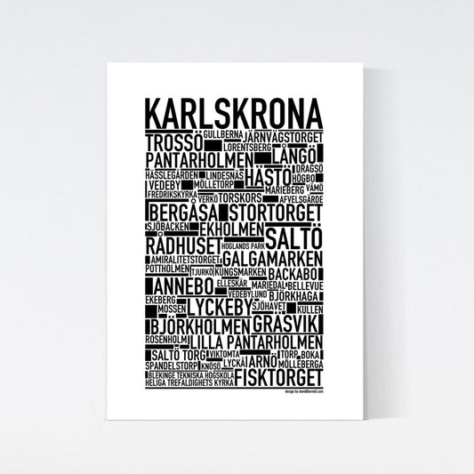 Karlskrona Text Poster