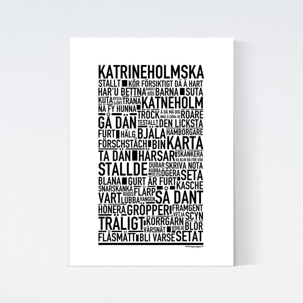 Katrineholmska Dialekt Text Poster