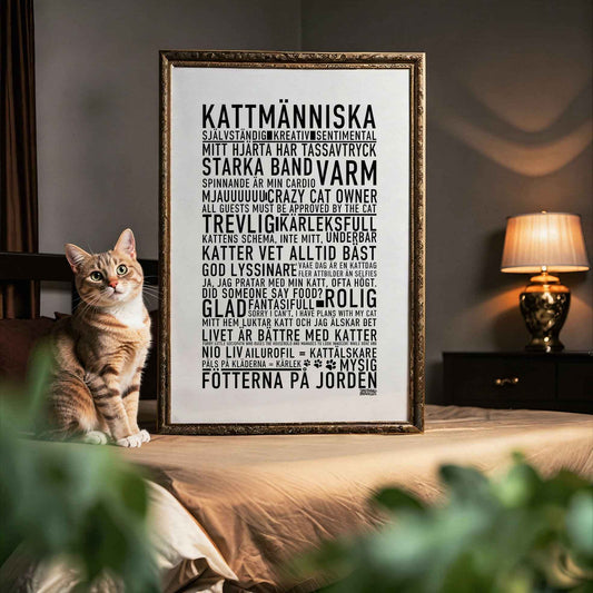 Kattmänniska Text Poster