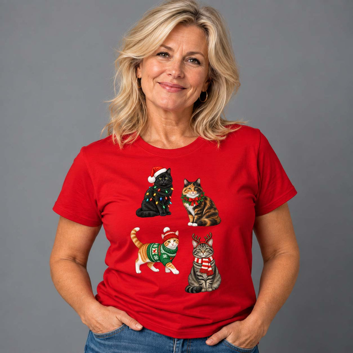 Kattmänniska Jul T-shirt