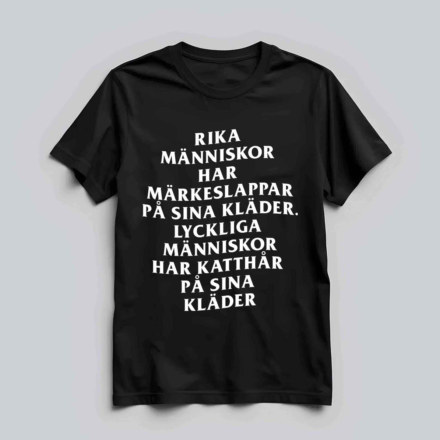 Lyckliga Människor Har Katthår T-shirt