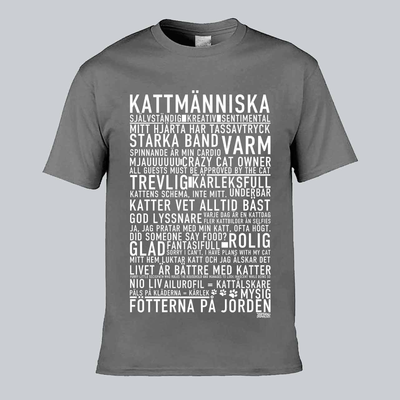 Kattmänniska Text T-shirt