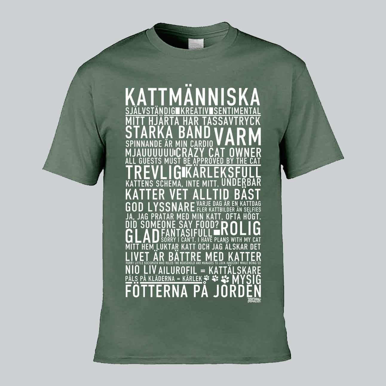 Kattmänniska Text T-shirt