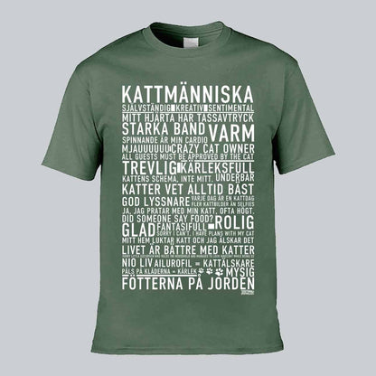 Kattmänniska Text T-shirt