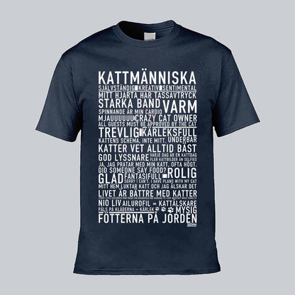 Kattmänniska Text T-shirt