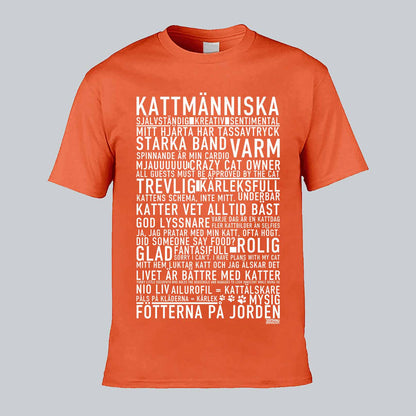 Kattmänniska Text T-shirt