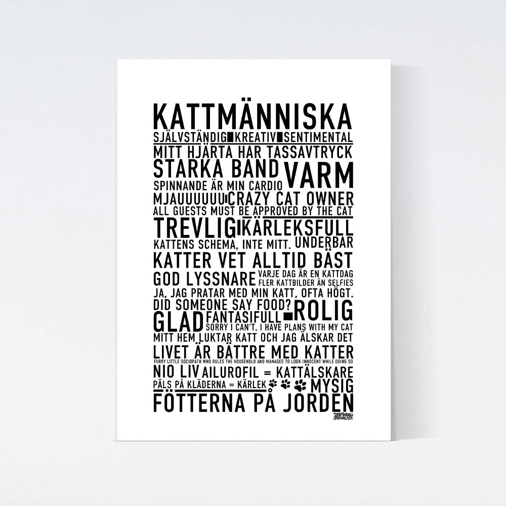 Kattmänniska Text Poster