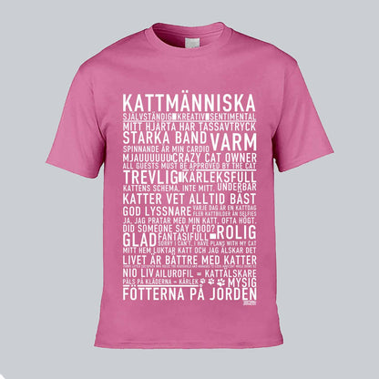 Kattmänniska Text T-shirt