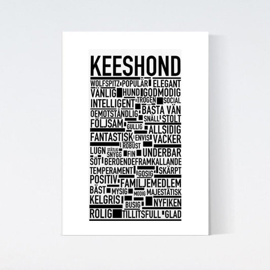 Keeshond Text Poster