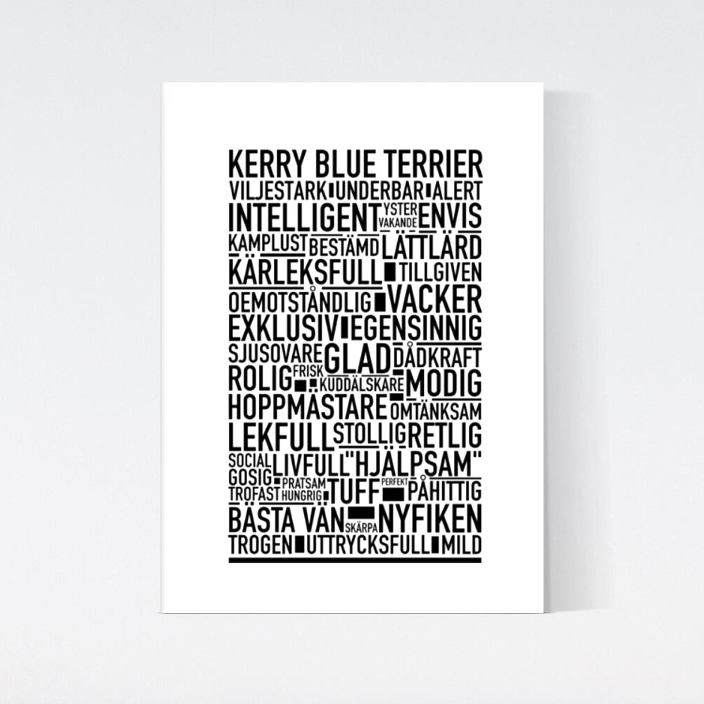 Kerry Blue Terrier Text Poster
