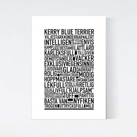 Kerry Blue Terrier Text Poster