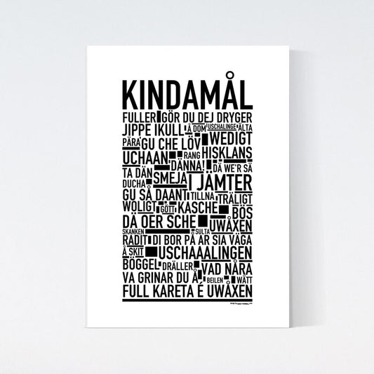 Kindamål Dialekt Text Poster