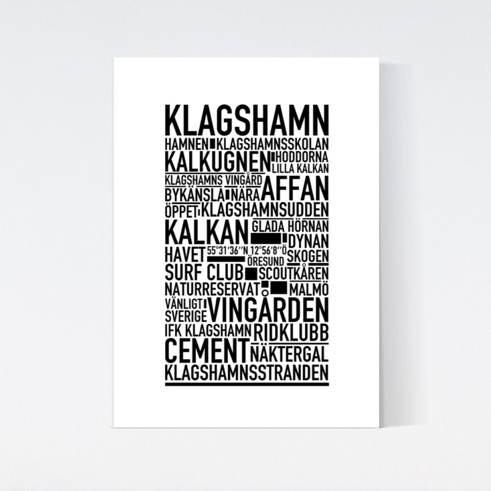 Klagshammn Text Poster