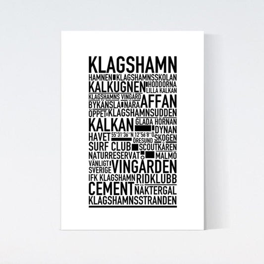 Klagshammn Text Poster