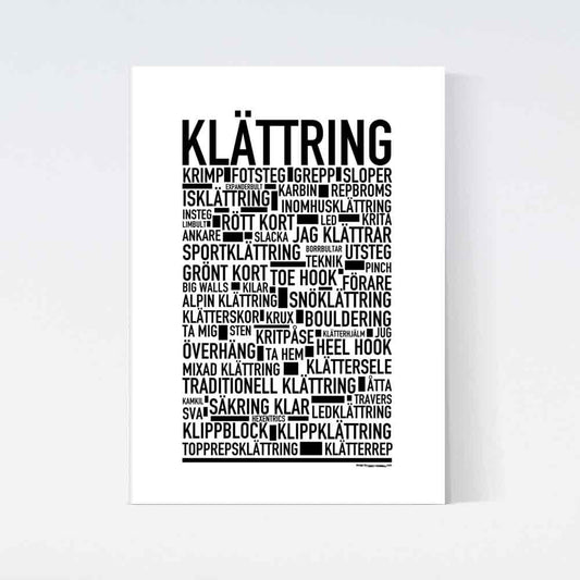 Klättring Text Poster