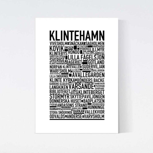 Klintehamn Text Poster
