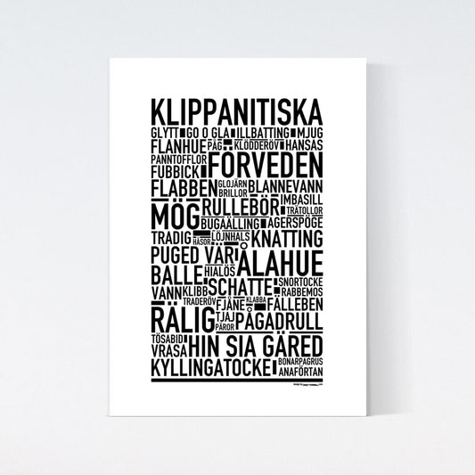 Klippanitiska Dialekt Text Poster