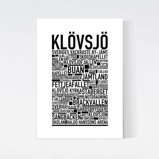Klövsjö Text Poster