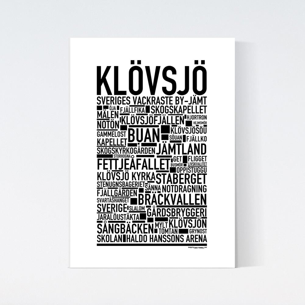 Klövsjö Text Poster