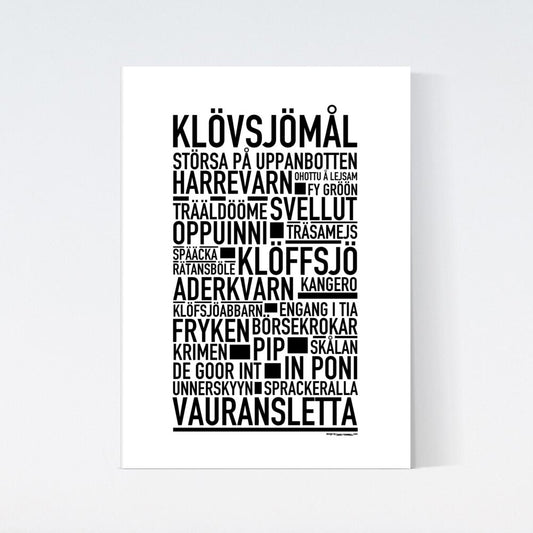 Klövsjömål Dialekt Text Poster