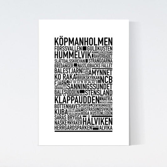 Köpmanholmen Text Poster