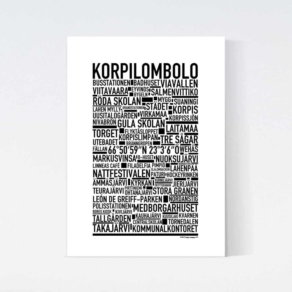 Korpilombolo Text Poster