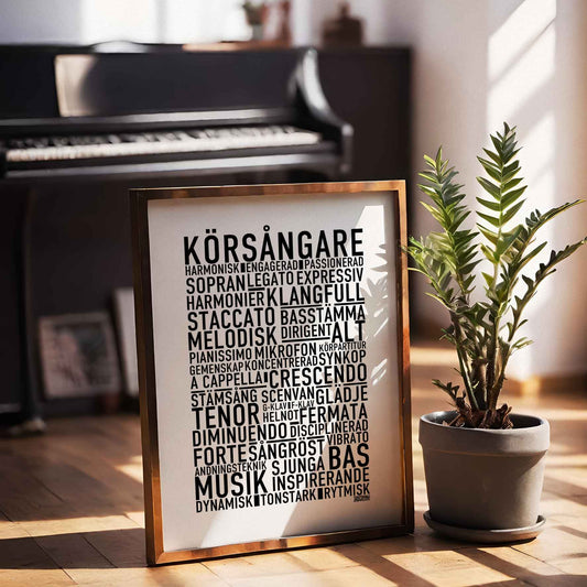 Körsångare Text Poster