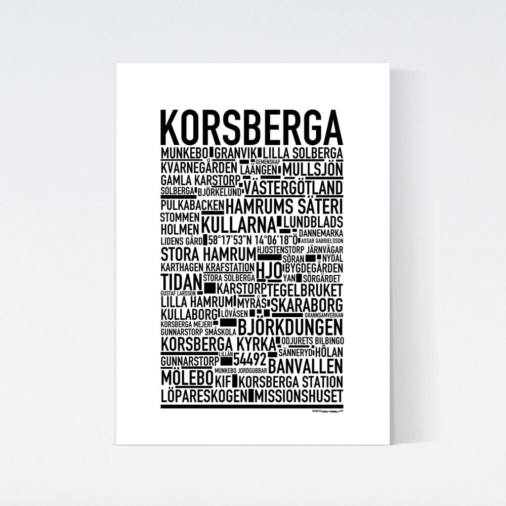 Korsberga Text Poster