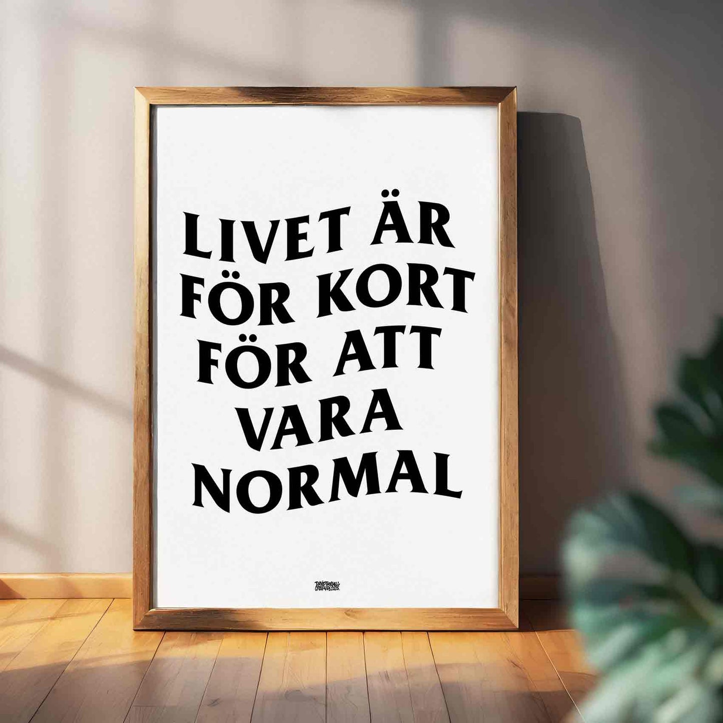 Livet Är För Kort Text Poster